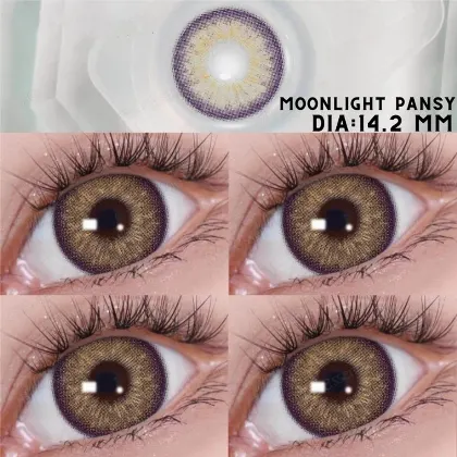 EyeLensy Moonlight Pansy Brown | 1 Year