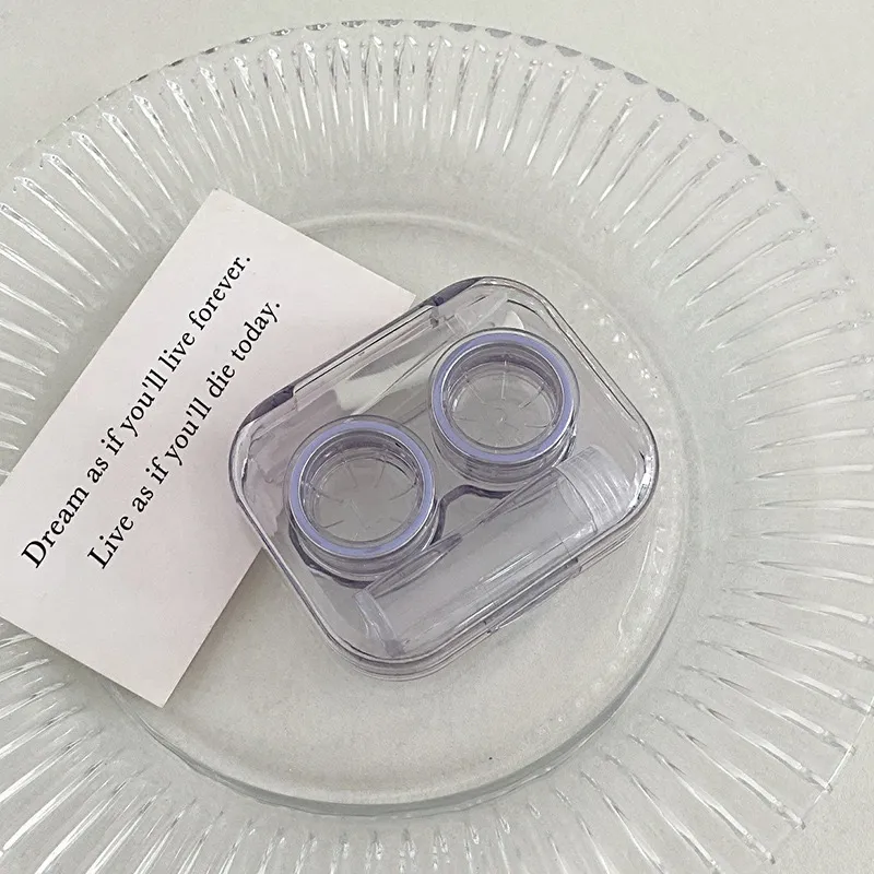 Transparent Portable No-Twist Cap Contact Lens Case | Accessory