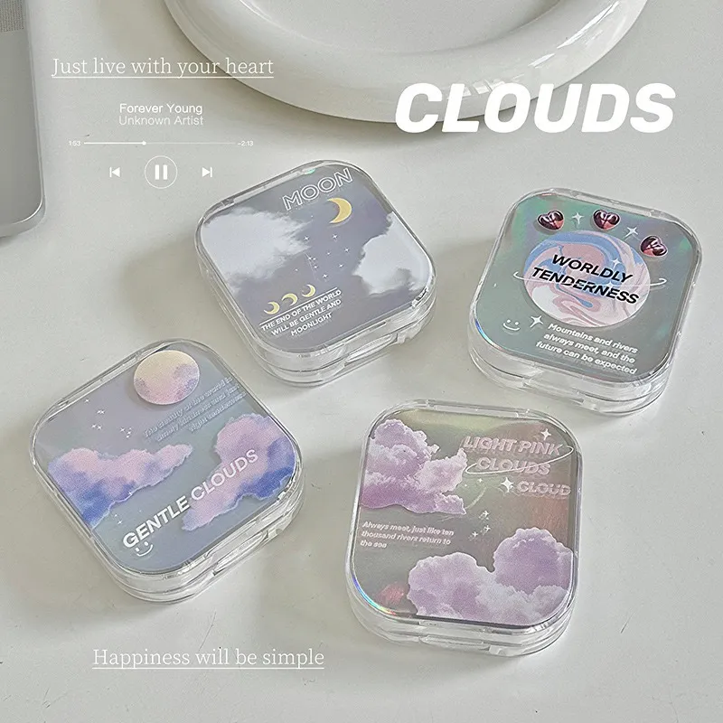 Dreamy Iridescent Cloud Transparent Lens Case | Accessory