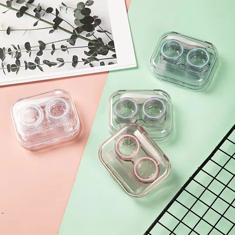 Transparent Portable No-Twist Cap Contact Lens Case | Accessory